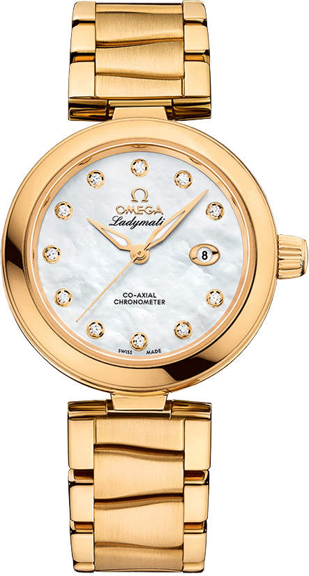 Omega De Ville Self winding Automatic Pearl White Ladies Watch 42560342055003 