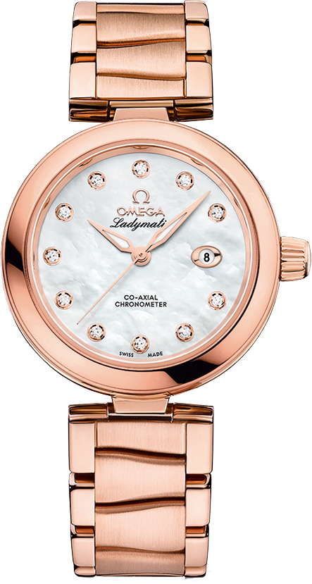 Omega De Ville Self winding Automatic Pearl White Ladies Watch 42560342055004 