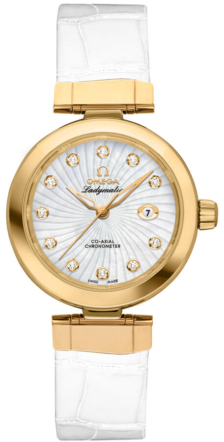 Omega De Ville Self winding Automatic Pearl White Ladies Watch 42563342055002 