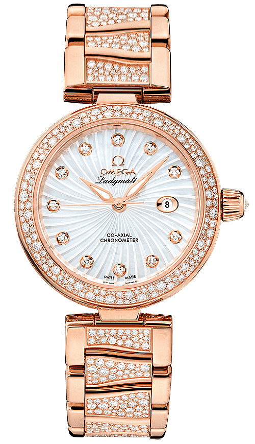Omega De Ville Pearl White Ladies Watch 42565342055005 