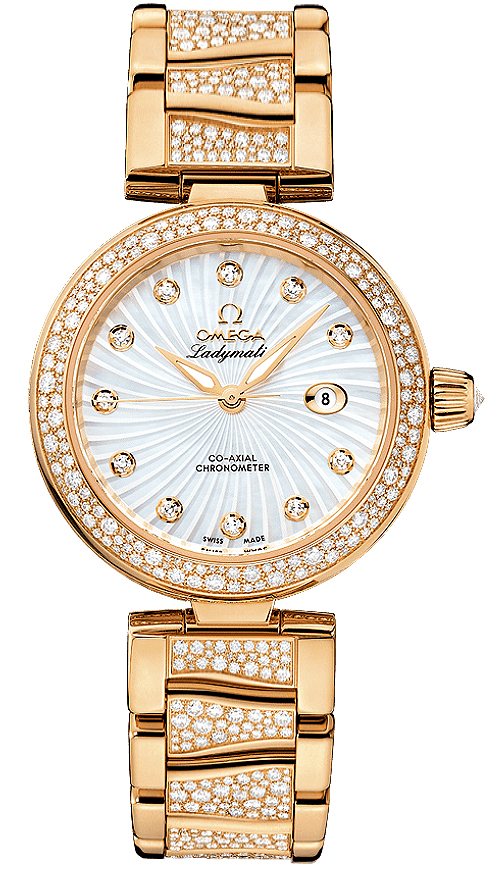 Omega De Ville Pearl White Ladies Watch 42565342055006 