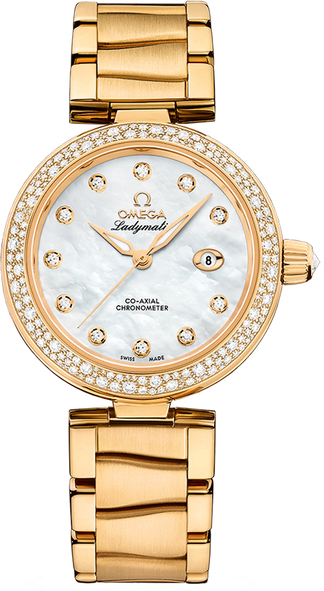Omega De Ville Self winding Automatic Pearl White Ladies Watch 42565342055009 