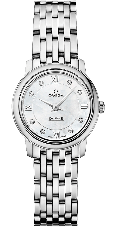 Omega De Ville White Ladies Watch 42410246055001 