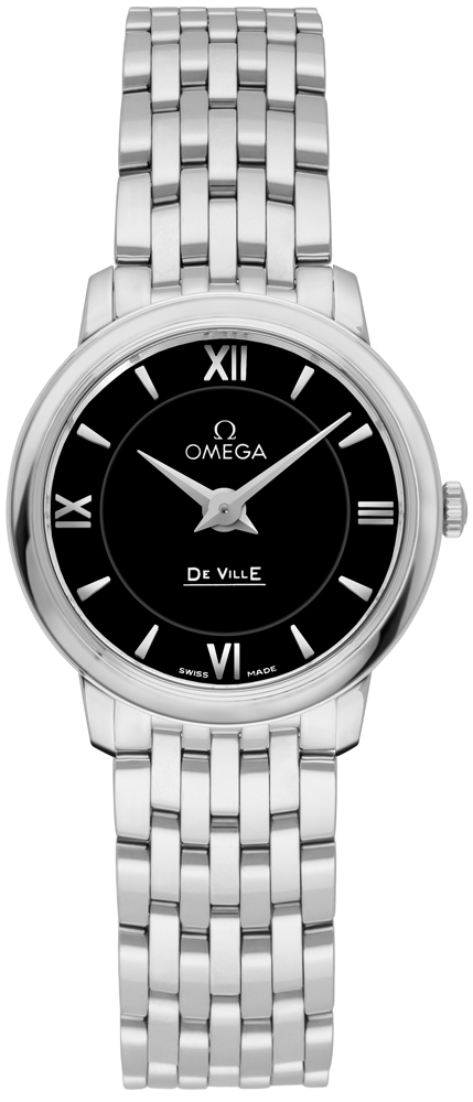 Omega De Ville Battery Operated Quartz Black Ladies Watch 42410276001001 