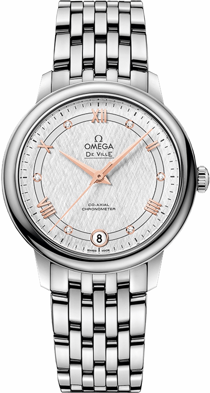 Omega De Ville Self winding Automatic Chronometer Silver White Ladies Watch 42410332052001 