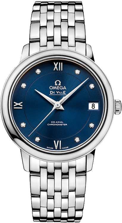 Omega De Ville Blue Ladies Watch 42410332053001 