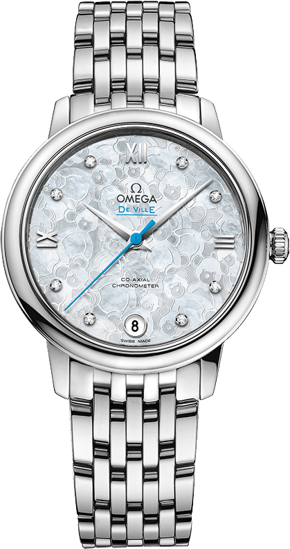 Omega De Ville Blue Ladies Watch 42410332055004 