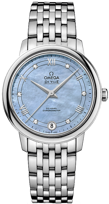 Omega De Ville Blue Ladies Watch 42410332057001 