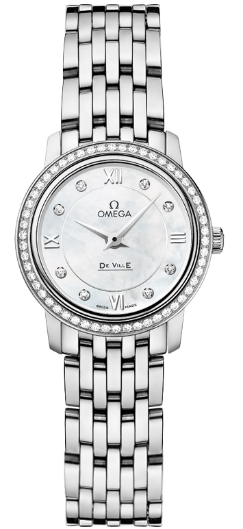 Omega De Ville White Ladies Watch 42415246055001 