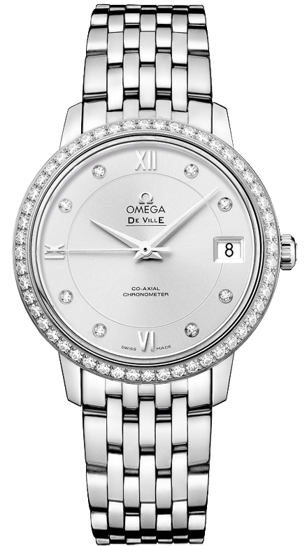 Omega De Ville Silver Ladies Watch 42415332052001 