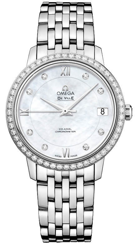 Omega De Ville White Ladies Watch 42415332055001 