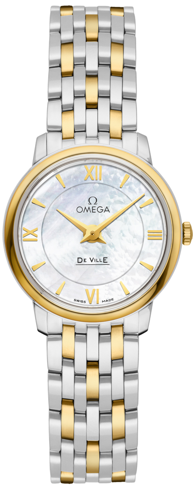 Omega De Ville Battery Operated Quartz White Ladies Watch 42420246005001 