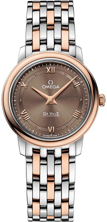 Omega De Ville Battery Operated Quartz Brown Ladies Watch 42420276013001 
