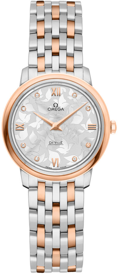 Omega De Ville Battery Operated Quartz Silver Ladies Watch 42420276052002 