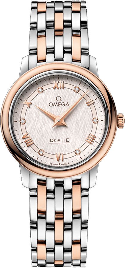 Omega De Ville Battery Operated Quartz Diamonds Ladies Watch 42420276052003 