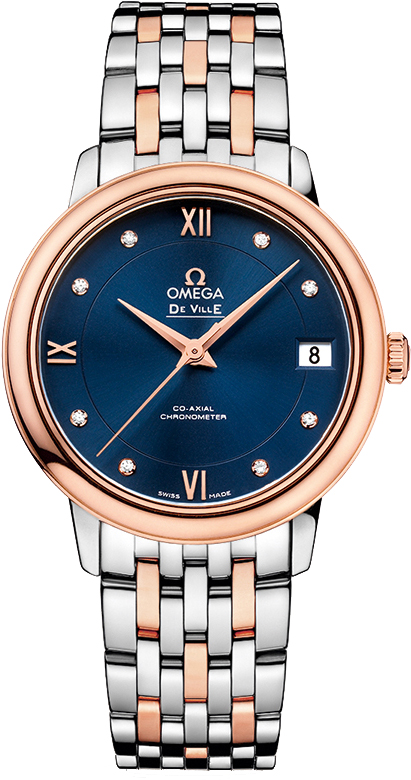 Omega De Ville Self winding Automatic Blue Ladies Watch 42420332053001 