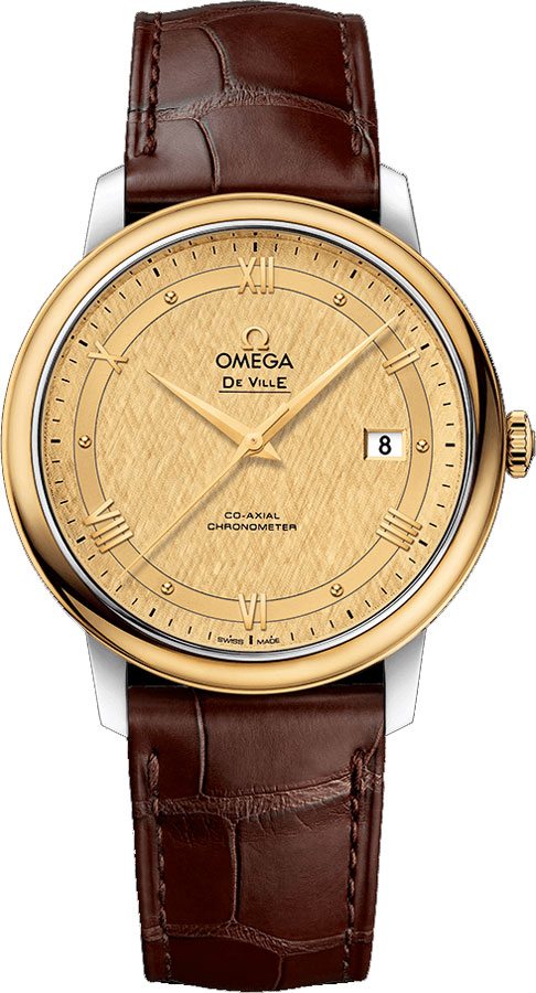Omega De Ville Self winding Automatic Chronometer Champagne Mens Watch 42423402008001 