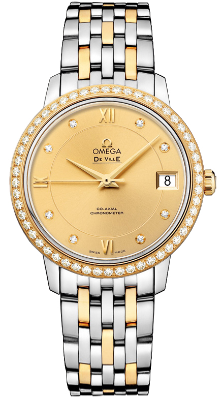 Omega De Ville Champagne Ladies Watch 42425332058001 