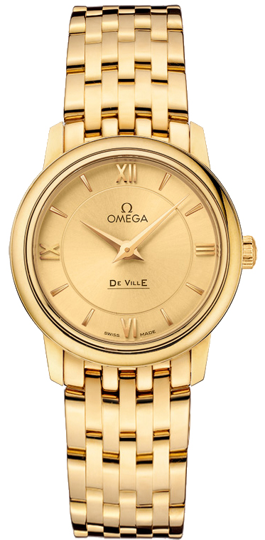 Omega De Ville Champagne Ladies Watch 42450276008001 
