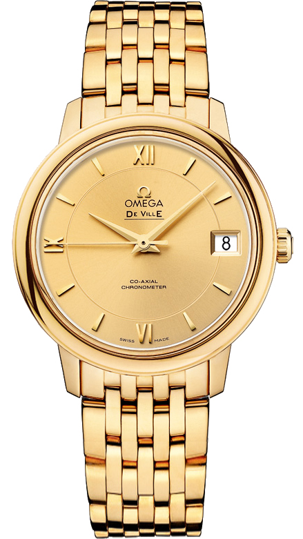 Omega De Ville Champagne Ladies Watch 42450332008001 