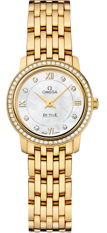 Omega De Ville White Ladies Watch 42455246055001 