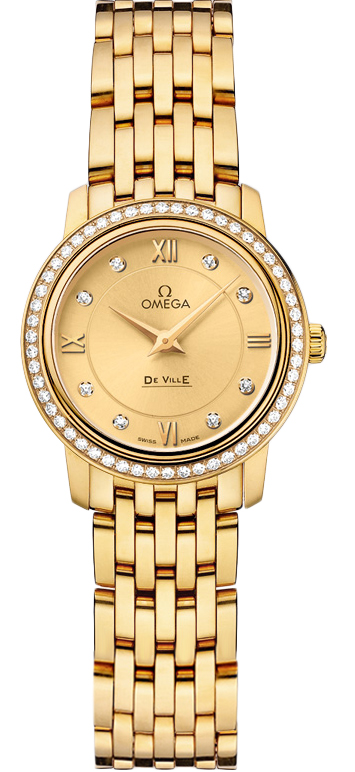 Omega De Ville Champagne Ladies Watch 42455246058001 