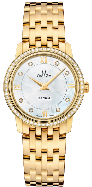 Omega De Ville White Ladies Watch 42455276055001 