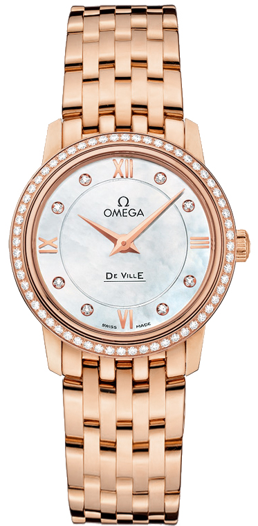 Omega De Ville White Ladies Watch 42455276055002 
