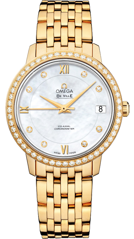 Omega De Ville White Ladies Watch 42455332055001 