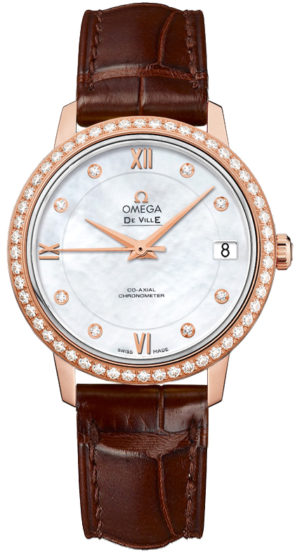Omega De Ville White Ladies Watch 42458332055001 