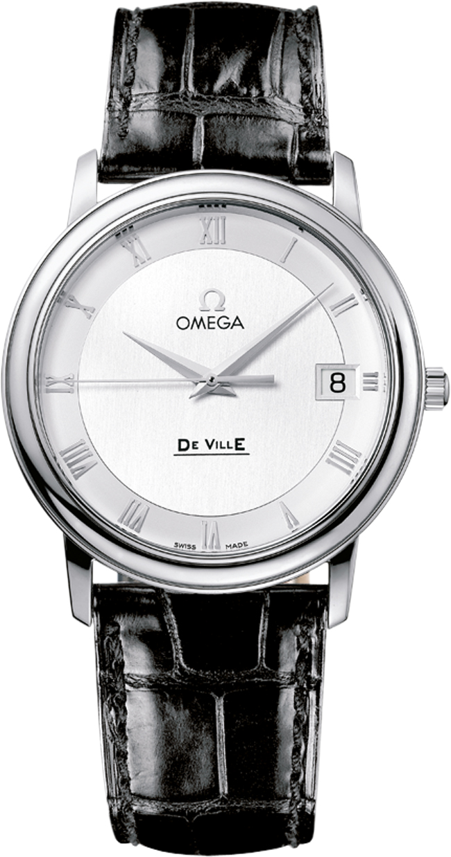 Omega De Ville Battery Operated Quartz Silver Ladies Watch 48103301 