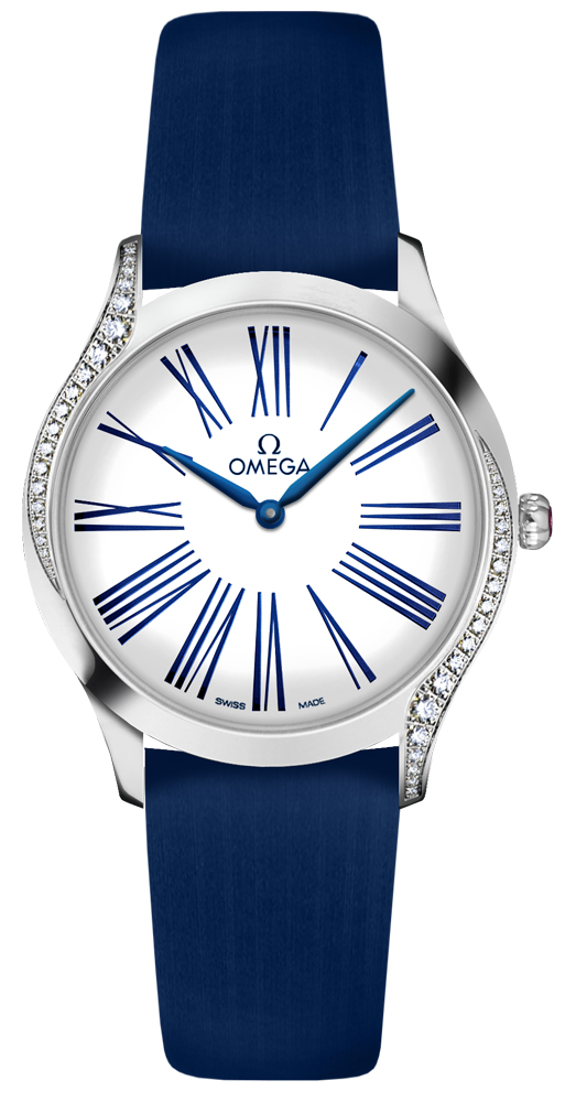 Omega De Ville Battery Operated Quartz White Ladies Watch 42817366004001 