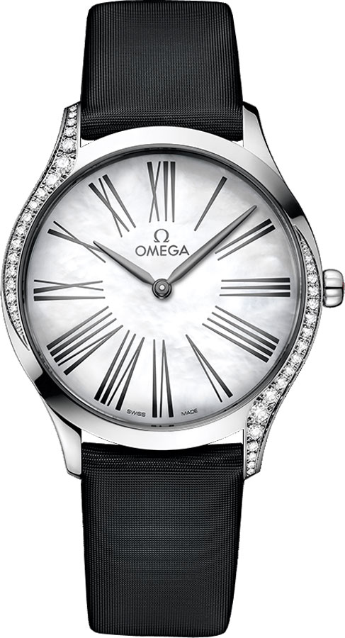 Omega De Ville Battery Operated Quartz White Ladies Watch 42817366005001 