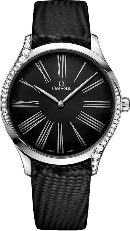 Omega De Ville Battery Operated Quartz Black Ladies Watch 42817396001001 