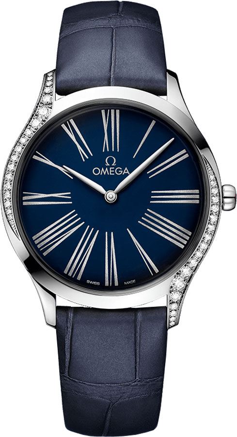 Omega De Ville Battery Operated Quartz Blue Ladies Watch 42818366003001 