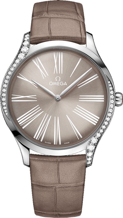 Omega De Ville Battery Operated Quartz Brown Ladies Watch 42818396013001 
