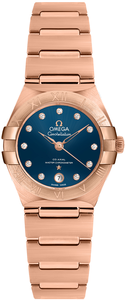 Omega Constellation Self winding Automatic Chronometer Blue Ladies Watch 13150292053001 