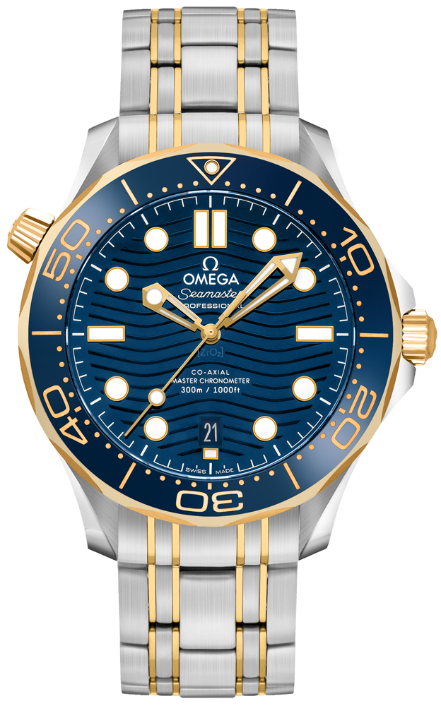 Omega Seamaster Self winding Automatic Chronometer Blue Mens Watch 21020422003001 