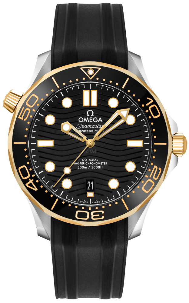 Omega Seamaster Self winding Automatic Chronometer Black Mens Watch 21022422001001 