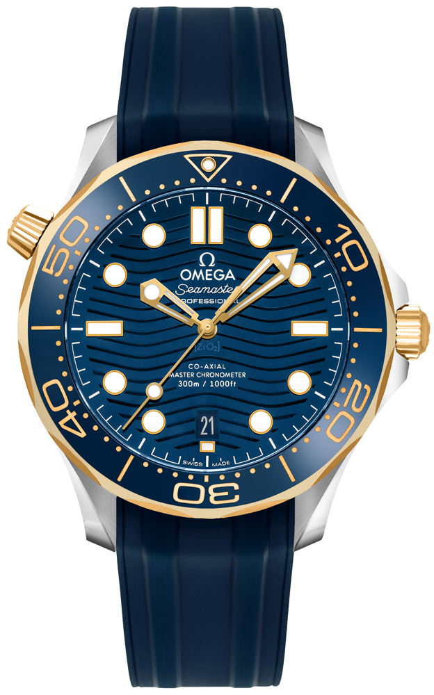 Omega Seamaster Self winding Automatic Chronometer Blue Mens Watch 21022422003001 