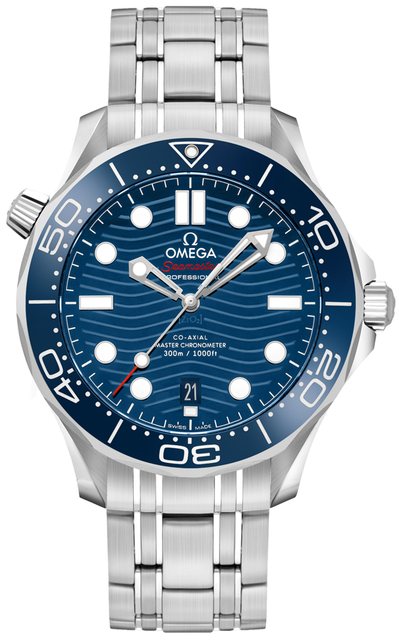 Omega Seamaster Self winding Automatic Chronometer Blue Mens Watch 21030422003001 