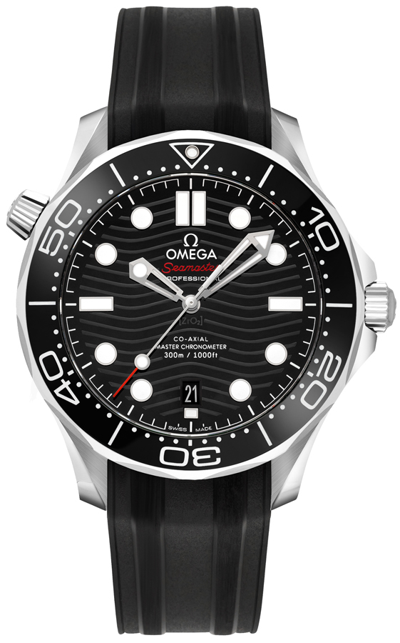 Omega Seamaster Self winding Automatic Chronometer Black Mens Watch 21032422001001 
