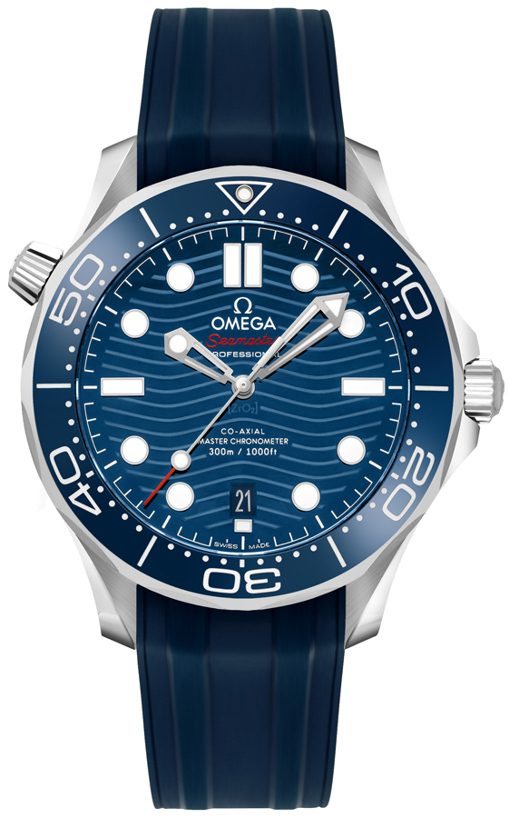 Omega Seamaster Self winding Automatic Chronometer Blue Mens Watch 21032422003001 