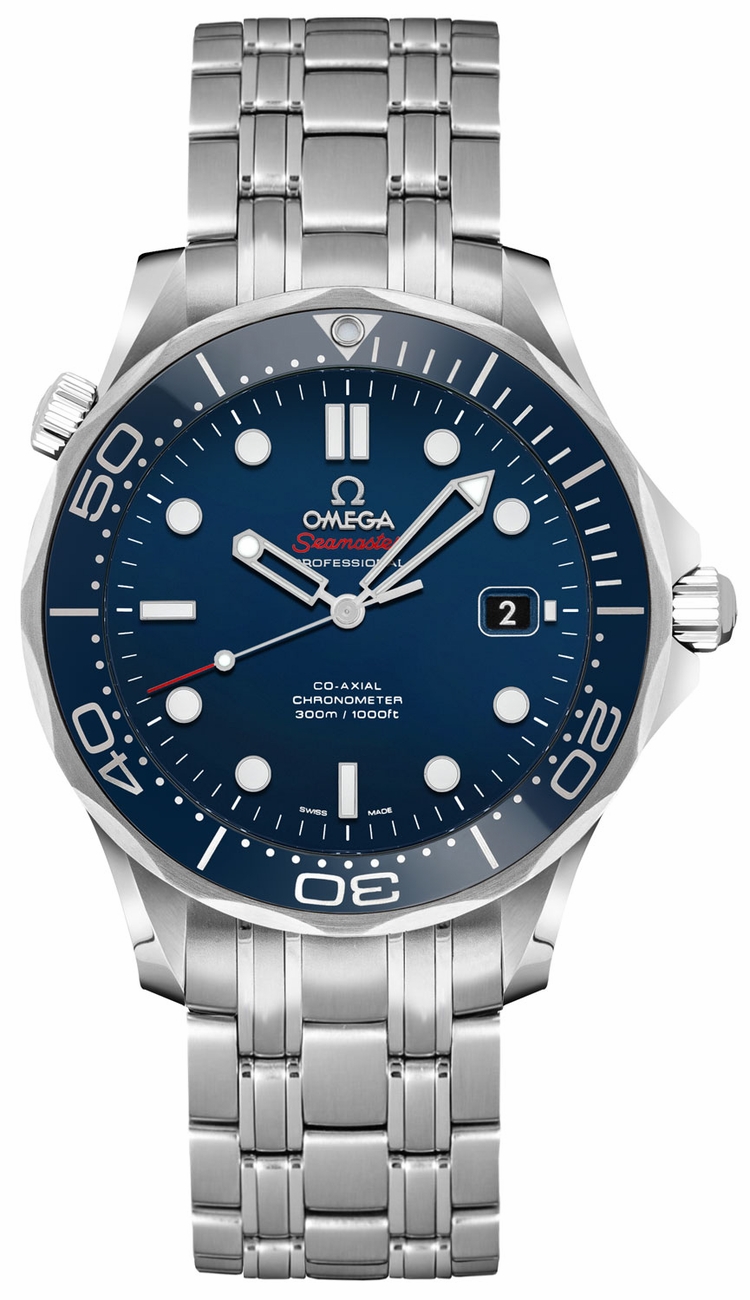 Omega Seamaster Self winding Automatic Chronometer Blue Mens Watch 21230362003001 