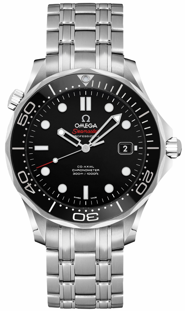 Omega Seamaster Self winding Automatic Chronometer Black Mens Watch 21230412001003 