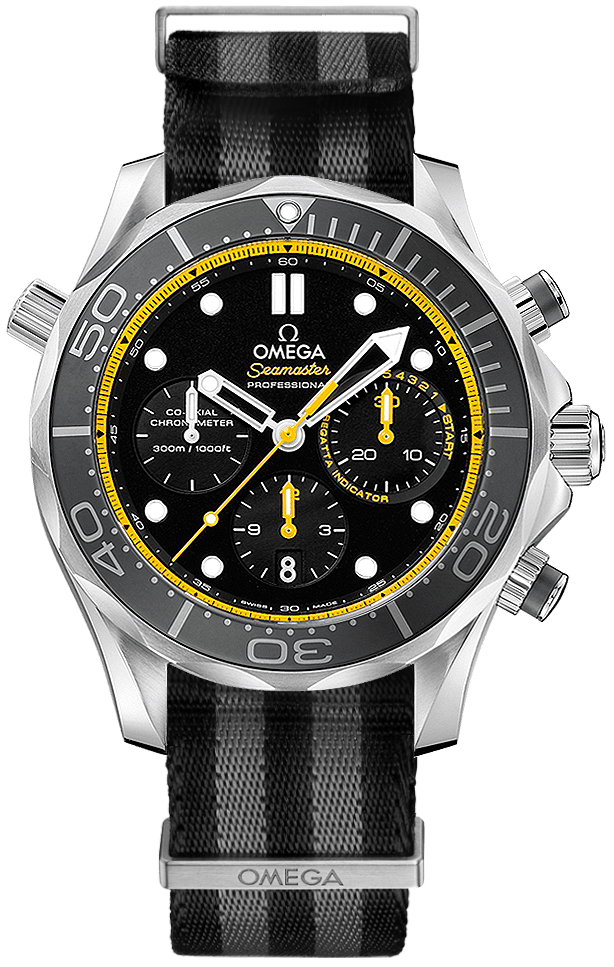 Omega Seamaster Self winding Automatic Black Mens Watch 21230445001002-NATO 