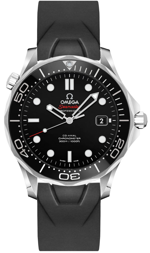 Omega Seamaster Self winding Automatic Chronometer Black Mens Watch 21230412001003-BLKRT 