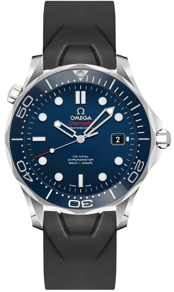 Omega Seamaster Self winding Automatic Chronometer Blue Mens Watch 21230412003001-BLKRT 