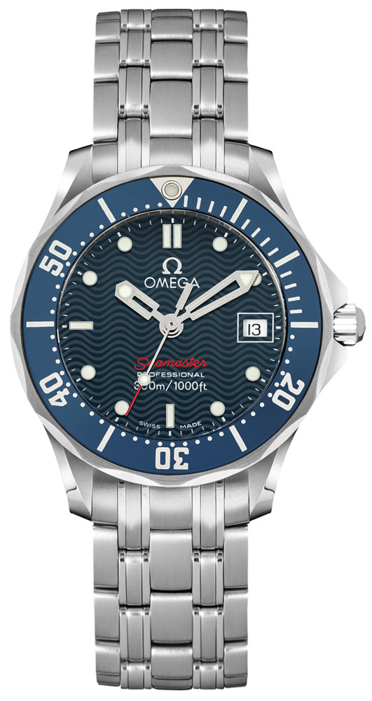 Omega Seamaster Battery Operated Quartz Blue Ladies Watch 22248000 