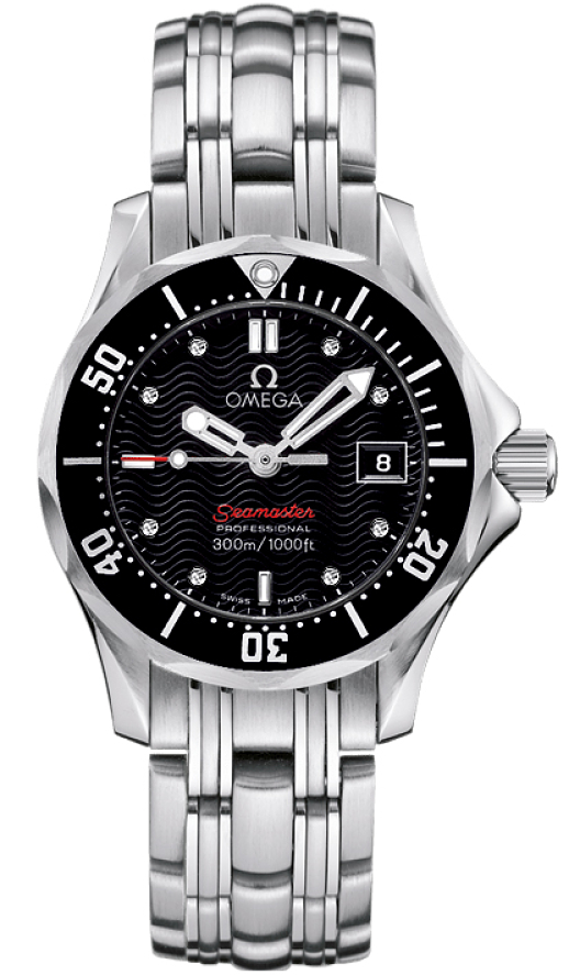 Omega Seamaster Battery Operated Quartz Black Watch 21230286151001 